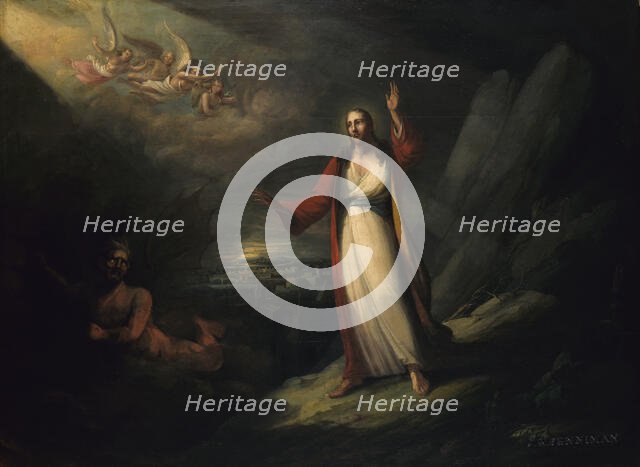 Christ Tempted by the Devil, 1818. Creator: John Ritto Penniman.