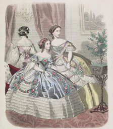 Fashion plate from Le Monde Elégant, 1859. Creator: Unknown.