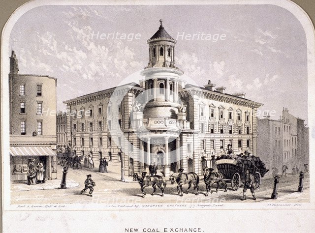 Coal Exchange, London, 1849. Artist: Robert S Groom