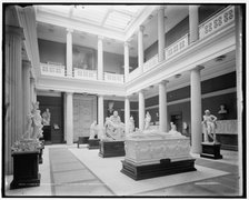 Corner of sculpture hall, Corcoran Gallery of Art, Washington, D.C., c.between 1905 and 1915. Creator: Unknown.