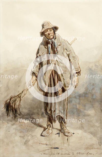 Moi, j'ai été mariée à Saint-Leu, between c1861 and c1862. Creator: Paul Gavarni.