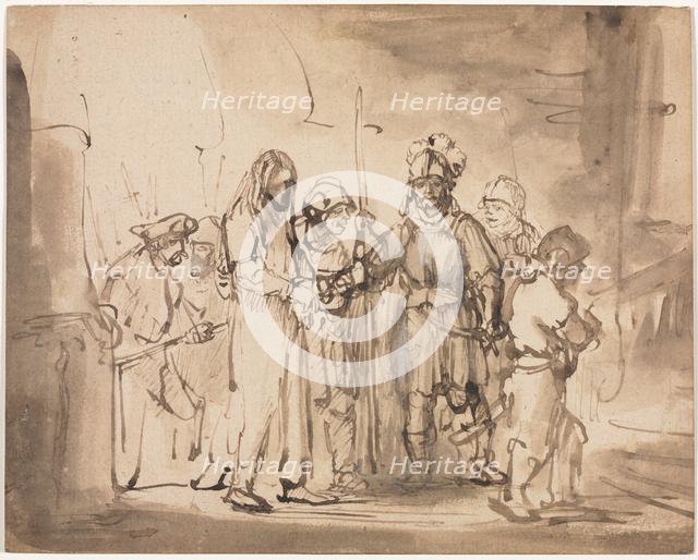 Christ Taken Before Caiaphas, c. 1641-1642. Creator: Rembrandt van Rijn (Dutch, 1606-1669).