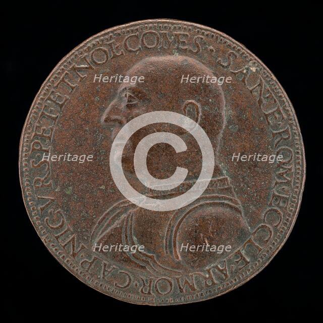 Niccolo Orsini, 1442-1510, Count of Pitigliano and Nola, Captain of the Army..., [obverse], 1485/149 Creator: Cristoforo Foppa.