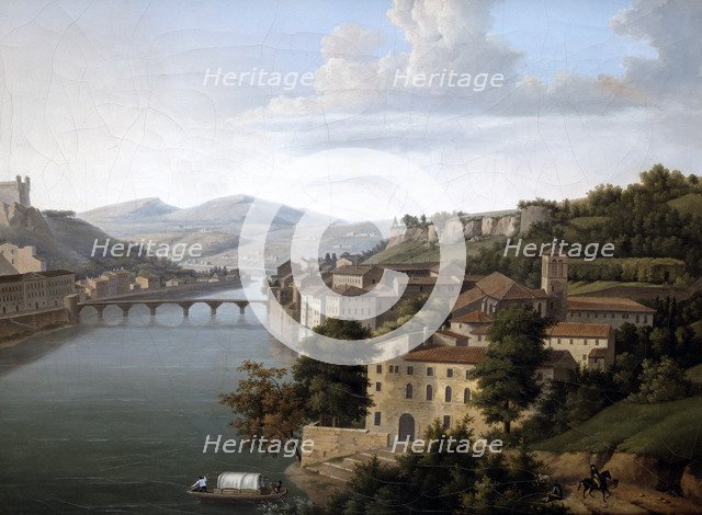 'View of the Rhone'. c1777-1840. Artist: Alexandre Haycinthe Dunouy