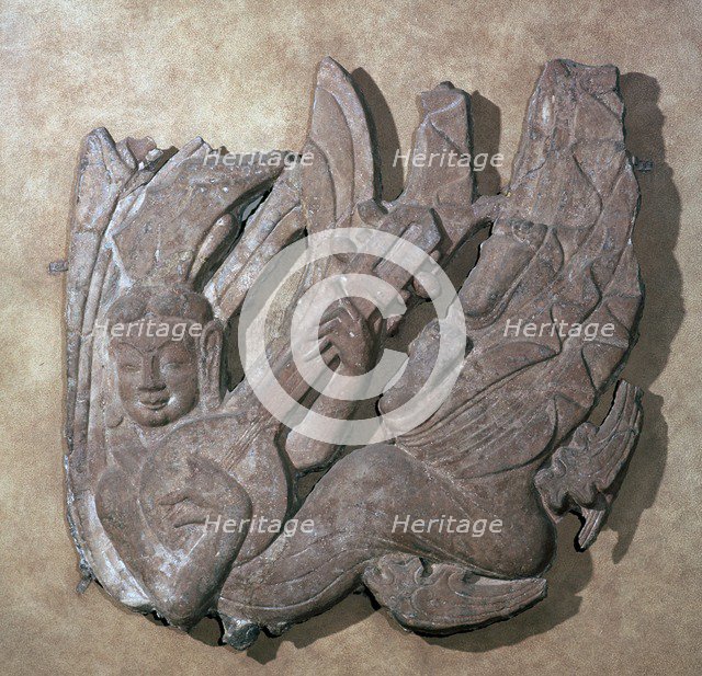 Buddhist depiction of Apsara, 6th century. Artist: Unknown