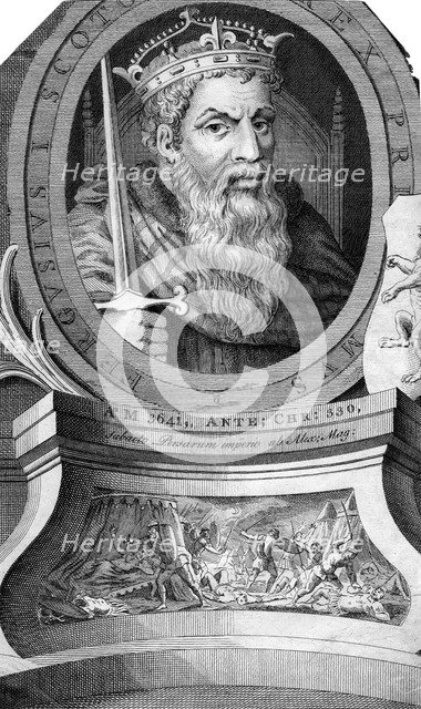 Fergus I, legendary Scottish king. Artist: Unknown