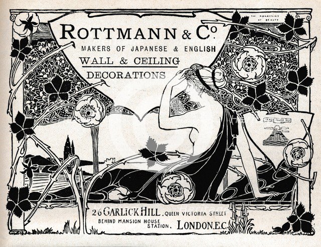'Rottmann & Co., Makers of Japanese & English Wall & Ceiling Decorations', 1897. Artist: Unknown.