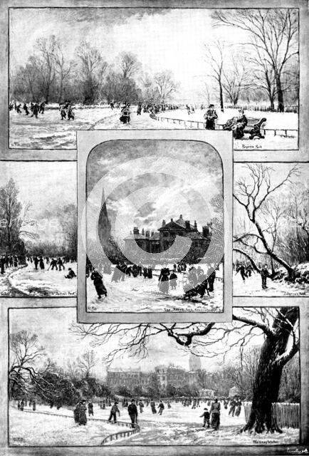 Our London Parks in Winter, 1895. Creator: Lascelles.