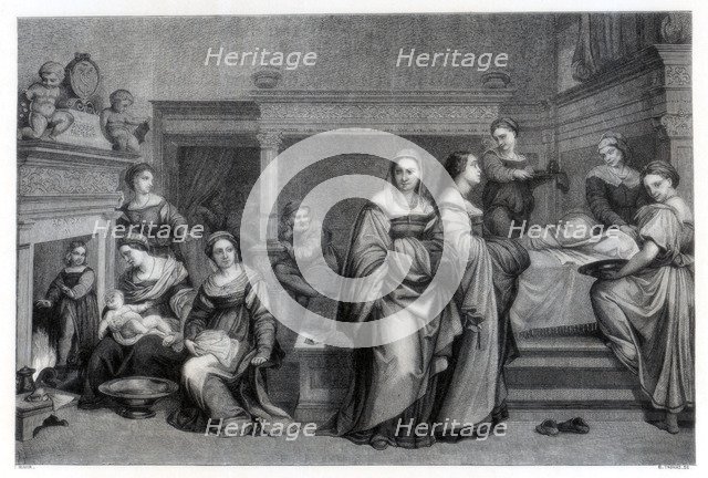 'Birth of the Virgin', 1514 (1870). Artist: E Thomas