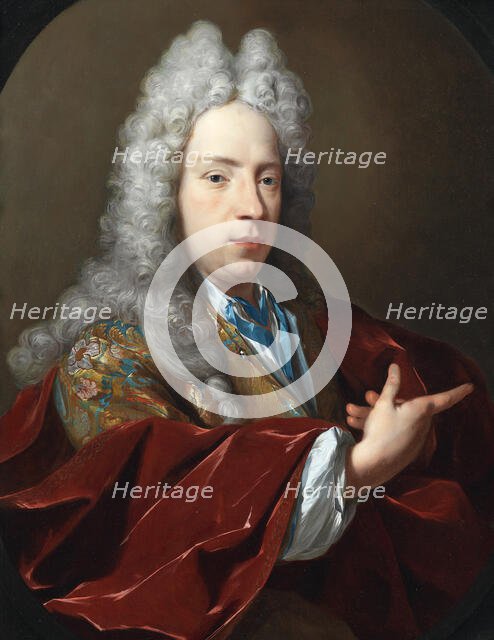 Portrait of an unknown man, from c. 1715 until 1730. Creator: Hieronymus van der Mij.