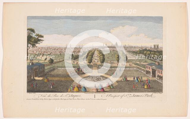 View of Saint James's Park in London as seen from Buckingham House, 1752. Creator: St Torres.