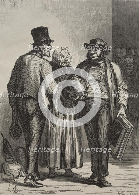 The Auction Room: The Merchants. Creator: Honoré Daumier (French, 1808-1879).