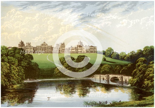 Blenheim Palace, Oxfordshire, home of the Duke of Marlborough, c1880. Artist: Unknown