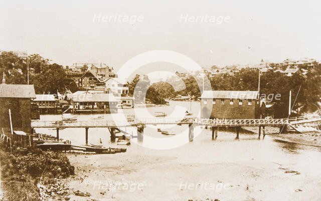 Bridge across Mosman Bay, c1910. Creator: Unknown.