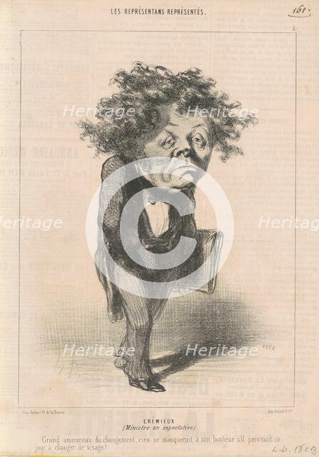 Adolphe Crémieux, 19th century. Creator: Honore Daumier.