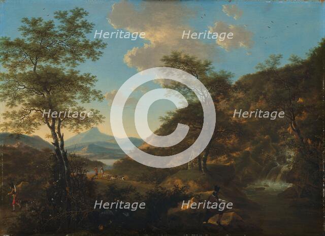 Italian Landscape with Draftsman, 1650-1692. Creator: Willem de Heusch.