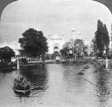 The lake at the British Empire Exhibition, Wembley, London, c1925. Artist: Unknown