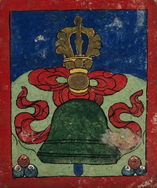 Tibetan fortune telling card. Creator: Unknown.