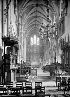 The choir of Southwark Cathedral, London, 1955. Artist: Herbert Felton