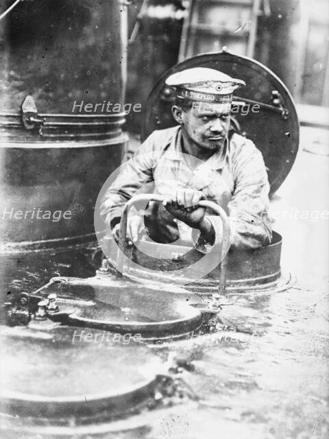 On a German Torpedo Boat, 19 Aug 1915. Creator: Bain News Service.
