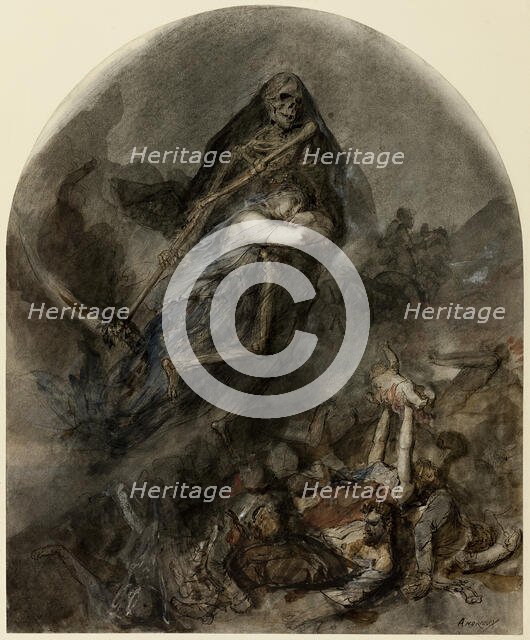 Allegory of Death, c. 1860. Creator: Clement-Auguste Andrieux.
