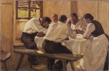 Lunch (The Soup, Version II), 1910. Artist: Egger-Lienz, Albin (1868-1926)