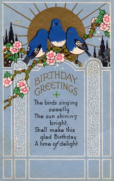 Birthday Greetings, 1933. Creator: Unknown.