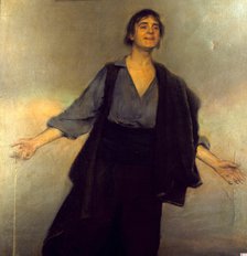 Portrait of Enric Borràs, Catalan theater actor, oil painting by Ramon Casas i Carbo (1866-1932).