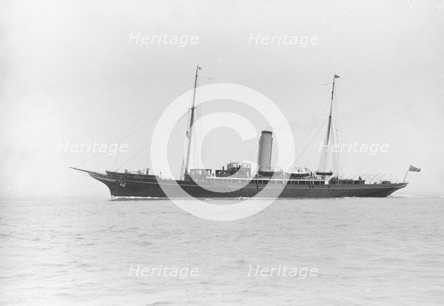 The steam yacht 'Valiant', 1913. Creator: Kirk & Sons of Cowes.