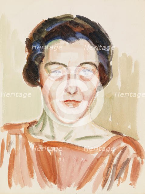 Portrait sketch, c1910s. Creator: Verner Thome.