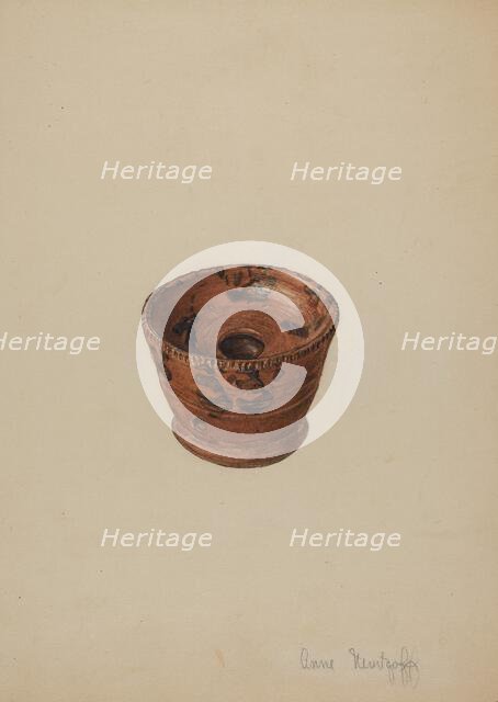 Pa. German Soap Dish, c. 1940. Creator: Anne Mentzoff.