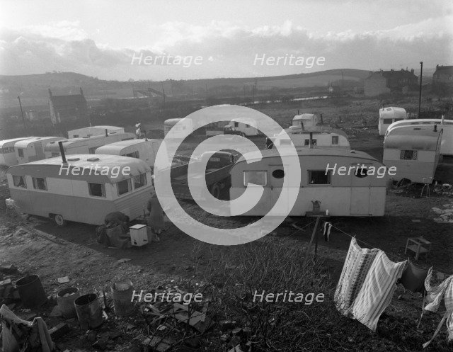 Caravan site, Mexborough, South Yorkshire, 1961.  Artist: Michael Walters