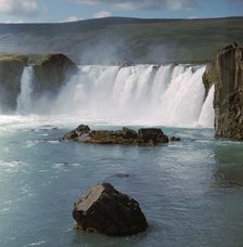 Waterfall in Iceland. Artist: Unknown