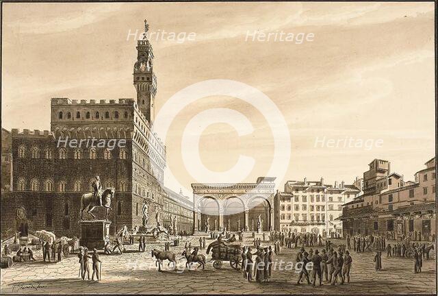 Piazza Signoria, n.d. Creator: Giuseppe Gherardi.
