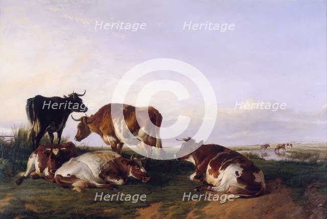 'Landscape and cattle', 1868. Artist: Thomas Sidney Cooper