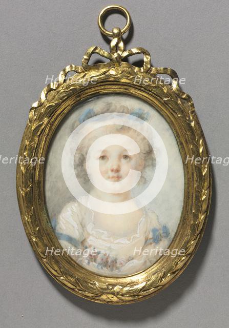 Portrait of a Little Girl, c. 1785. Creator: Anne-Marie Fragonard (French, 1745-1823), attributed to.