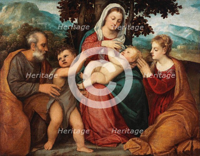 Holy Family with Saint John the Baptist and Saint Catherine. Creator: Veronese (de' Pitati), Bonifacio (1487-1553).