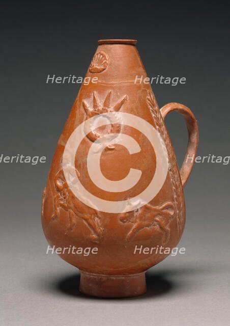 Red-Slip Pyriform Jug, A.D. 200-275. Creator: Unknown.