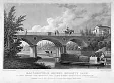 Macclesfield Bridge, Regent's Park, Marylebone, London, 1827. Artist: R Acon