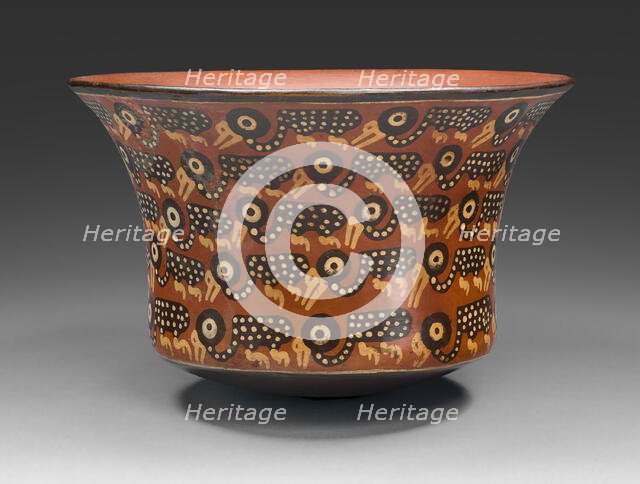Bowl Depicting Rows of Spotted Birds, 180 B.C./A.D. 500. Creator: Unknown.