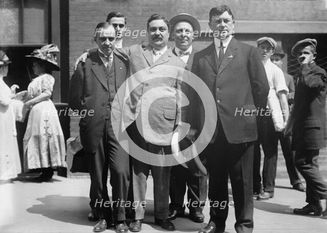 L to R: A.D. Thompson, Morris Cohn, Palmieri, T.F. Cannon, F.J. Gropper, 1912. Creator: Bain News Service.