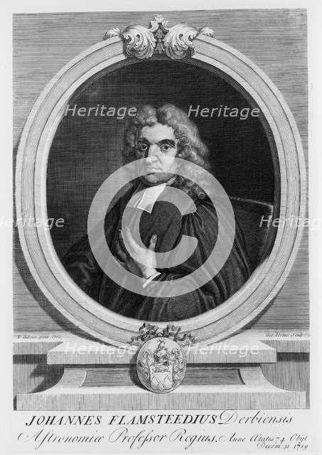 John Flamsteed, astronomer, 1712. Artist: George Vertue
