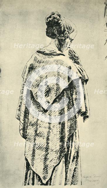 Study of a woman from behind, early 19th century, (1943).  Creator: Caspar David Friedrich.