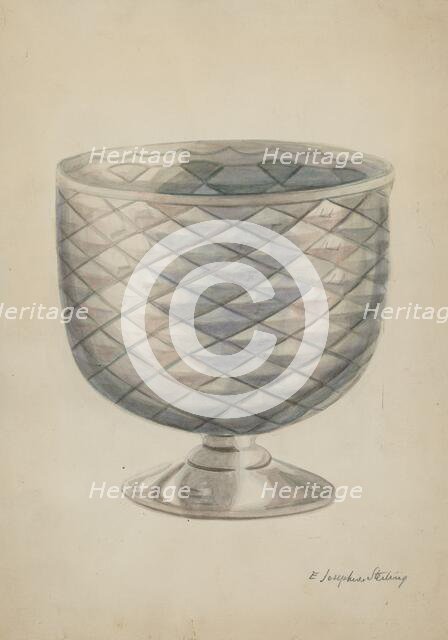 Pressed Glass Bowl, c. 1936. Creator: Ella Josephine Sterling.