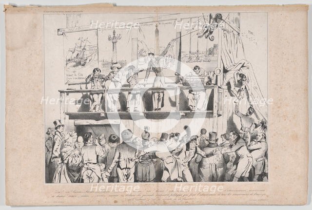 Zing! Zing! Boom_Boom_Boom!!! The Show of the Grrrreat Political Tumblers, August 1833. Creator: Jean Ignace Isidore Gerard.