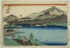Minakuchi, Ishibe, Kusatsu, Otsu, and Kyoto, from the series "Famous Places on the..., c. 1830/35. Creator: Utagawa Kuniyoshi.