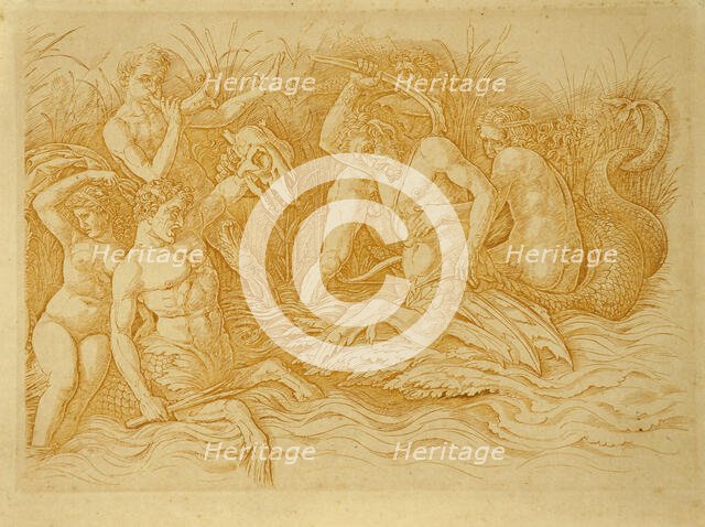 The Battle of the Sea Gods, 1493. Creator: Mantegna, Andrea (1431-1506).