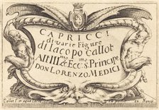 Title Page for "The Capricci", c. 1622. Creator: Jacques Callot.