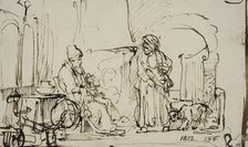 Tobit and Anna with the goat. Creator: Rembrandt Harmensz van Rijn.
