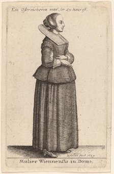 Mulier Wiennensis in Domo, 1649. Creator: Wenceslaus Hollar.